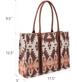 Wrangler Tote Bag for Women Aztec Top Handle Satchel Purse Boho Shoulder Handbags Angel Diamond Camel $40.49 Totes