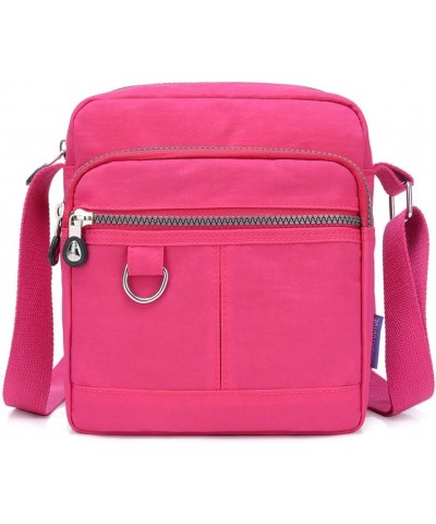 Casual Nylon Purse Handbag Crossbody Bag Waterproof Shoulder Bag for Women Red $12.50 Crossbody Bags