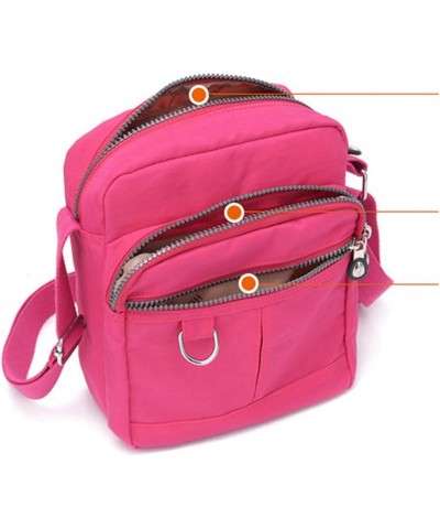 Casual Nylon Purse Handbag Crossbody Bag Waterproof Shoulder Bag for Women Red $12.50 Crossbody Bags