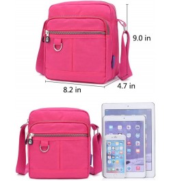 Casual Nylon Purse Handbag Crossbody Bag Waterproof Shoulder Bag for Women Red $12.50 Crossbody Bags