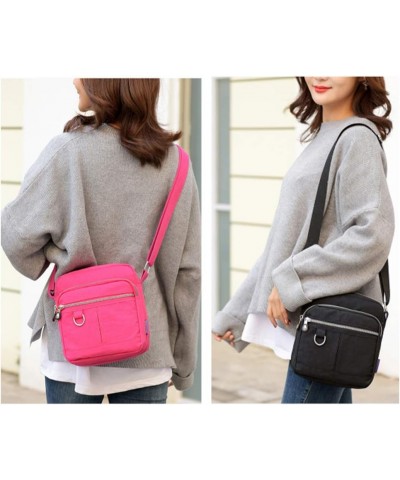 Casual Nylon Purse Handbag Crossbody Bag Waterproof Shoulder Bag for Women Red $12.50 Crossbody Bags