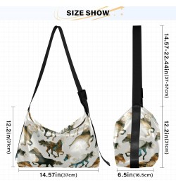 Watercolor Tie Dye Horses Tote Bag for Women Large leather hobo bags for women crossbody Handbag Casual Trendy Shoulder Bags ...