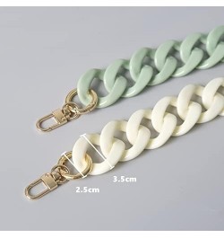 Replacement Chain White Green Red Luxury Strap Women Acrylic Shoulder Chains Handbag Purse Replacement Chain Strap Set with B...