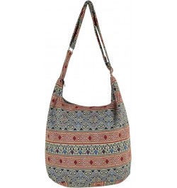 Hobo Sling Bags For Women Crossbody Bag Thai Top Handmade Shoulder Bag with Adjustable Strap Tribe-07 $10.50 Shoulder Bags