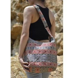 Hobo Sling Bags For Women Crossbody Bag Thai Top Handmade Shoulder Bag with Adjustable Strap Tribe-07 $10.50 Shoulder Bags