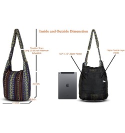 Hobo Sling Bags For Women Crossbody Bag Thai Top Handmade Shoulder Bag with Adjustable Strap Tribe-07 $10.50 Shoulder Bags