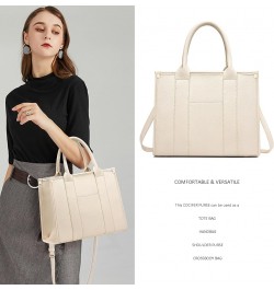 The Tote Bag Crossbody Purses for Women Shoulder Bag Handbags PU Leather Top Handle Bags with zipper Beige $18.54 Totes