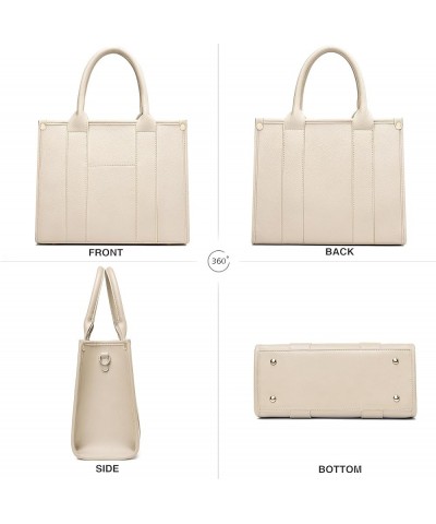 The Tote Bag Crossbody Purses for Women Shoulder Bag Handbags PU Leather Top Handle Bags with zipper Beige $18.54 Totes