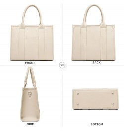 The Tote Bag Crossbody Purses for Women Shoulder Bag Handbags PU Leather Top Handle Bags with zipper Beige $18.54 Totes