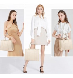 The Tote Bag Crossbody Purses for Women Shoulder Bag Handbags PU Leather Top Handle Bags with zipper Beige $18.54 Totes