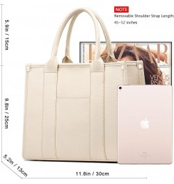 The Tote Bag Crossbody Purses for Women Shoulder Bag Handbags PU Leather Top Handle Bags with zipper Beige $18.54 Totes