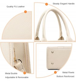 The Tote Bag Crossbody Purses for Women Shoulder Bag Handbags PU Leather Top Handle Bags with zipper Beige $18.54 Totes