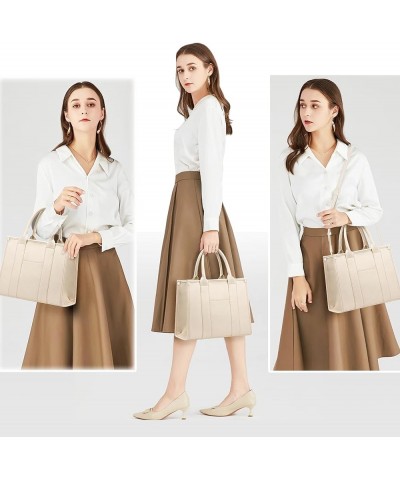 The Tote Bag Crossbody Purses for Women Shoulder Bag Handbags PU Leather Top Handle Bags with zipper Beige $18.54 Totes