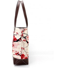 Tote Bags, Large Tote Bag, Tote Bag with Zipper, Red Blossom Retro Painting, Womens Tote Bag Design 2122 $23.99 Totes