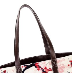 Tote Bags, Large Tote Bag, Tote Bag with Zipper, Red Blossom Retro Painting, Womens Tote Bag Design 2122 $23.99 Totes