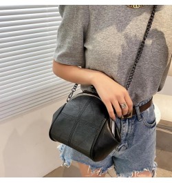 Women Faux Leather Kiss-lock Cross-body Purse Cute Shell Shaped Evening Handbag Chain Shoulder Hobo Bag A-black $19.19 Hobo Bags