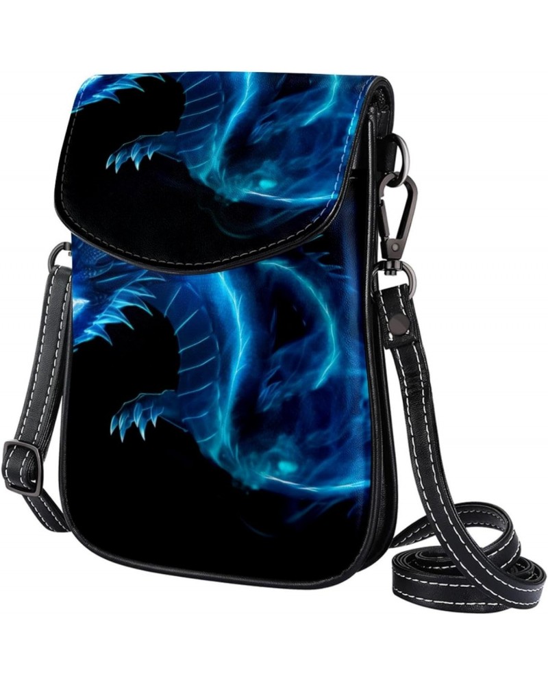 Faux Leather Crossbody Bag for Women, Messenger Bag, Shoulder Bag, Dragon Pattern Art $12.96 Crossbody Bags