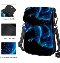 Faux Leather Crossbody Bag for Women, Messenger Bag, Shoulder Bag, Dragon Pattern Art $12.96 Crossbody Bags