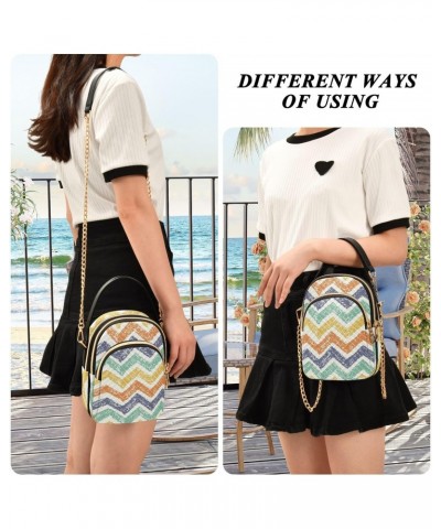 Small Crossbody Bags for Women Trendy Rainbow Stripes Travel Sling Bag Women's Crossbody Handbags Satchel Bags $11.44 Satchels