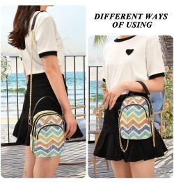 Small Crossbody Bags for Women Trendy Rainbow Stripes Travel Sling Bag Women's Crossbody Handbags Satchel Bags $11.44 Satchels