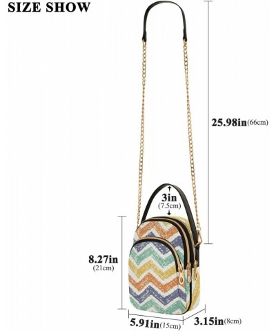 Small Crossbody Bags for Women Trendy Rainbow Stripes Travel Sling Bag Women's Crossbody Handbags Satchel Bags $11.44 Satchels