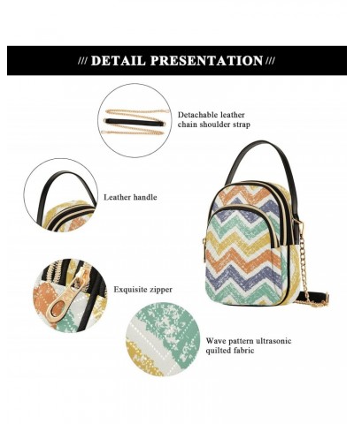 Small Crossbody Bags for Women Trendy Rainbow Stripes Travel Sling Bag Women's Crossbody Handbags Satchel Bags $11.44 Satchels