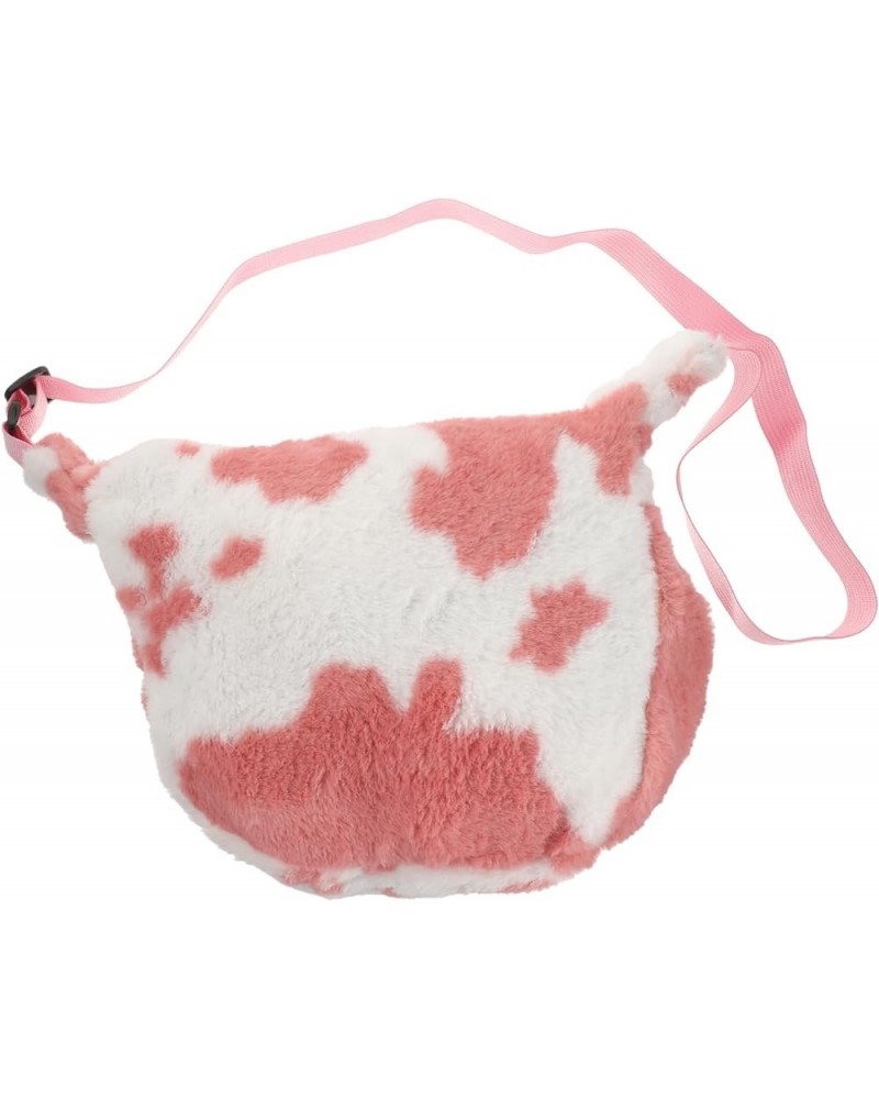 2 Pcs Plush Shoulder Bag Polyester Simple Suspenders Women's Pink $9.04 Crossbody Bags