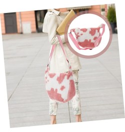 2 Pcs Plush Shoulder Bag Polyester Simple Suspenders Women's Pink $9.04 Crossbody Bags