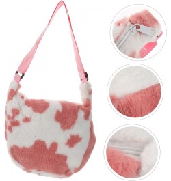 2 Pcs Plush Shoulder Bag Polyester Simple Suspenders Women's Pink $9.04 Crossbody Bags