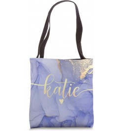 Katie Letter K Initial Cute Purple Personalized Tote Bag $15.07 Totes