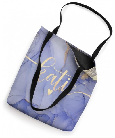 Katie Letter K Initial Cute Purple Personalized Tote Bag $15.07 Totes