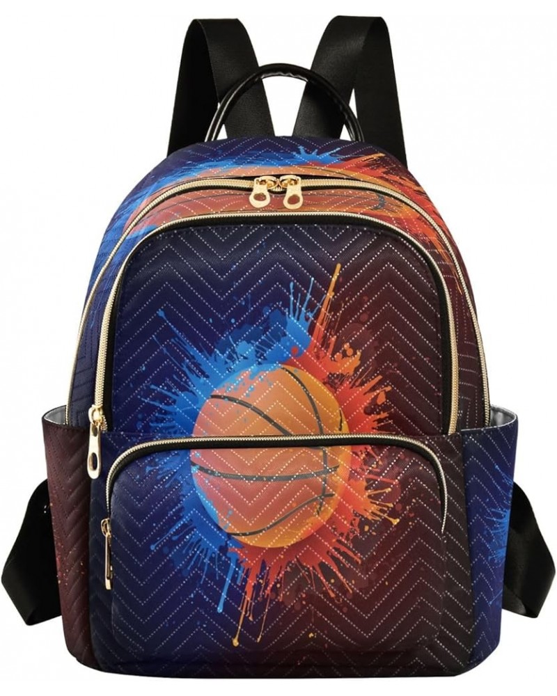 Basketball Fashion Backpack Purse Ladies Fashion Rucksack Travel Shoulder Bag Casual Daily Backpack Medium $16.28 Backpacks