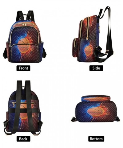 Basketball Fashion Backpack Purse Ladies Fashion Rucksack Travel Shoulder Bag Casual Daily Backpack Medium $16.28 Backpacks