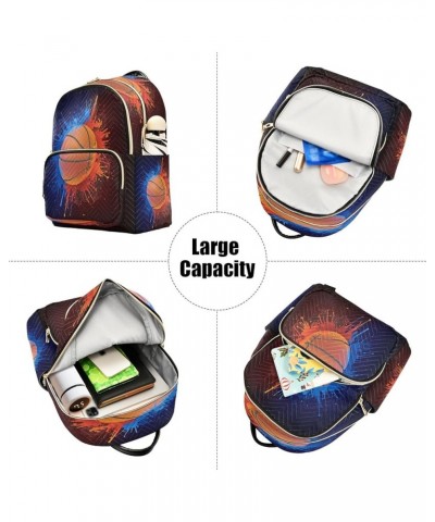 Basketball Fashion Backpack Purse Ladies Fashion Rucksack Travel Shoulder Bag Casual Daily Backpack Medium $16.28 Backpacks