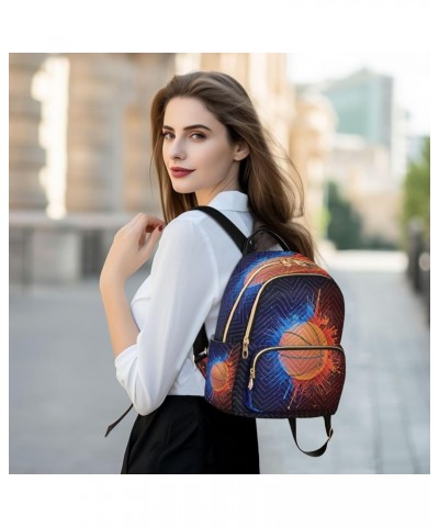 Basketball Fashion Backpack Purse Ladies Fashion Rucksack Travel Shoulder Bag Casual Daily Backpack Medium $16.28 Backpacks