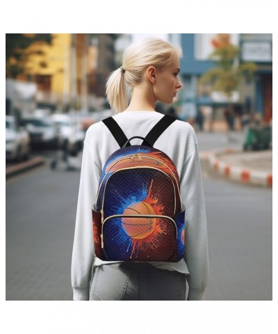 Basketball Fashion Backpack Purse Ladies Fashion Rucksack Travel Shoulder Bag Casual Daily Backpack Medium $16.28 Backpacks