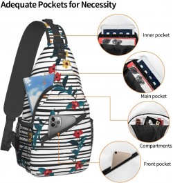 Wild Flower Sling Bag Crossbody Backpack Hiking Daypack Shoulder Bag Chest Bag for Hiking Walking Travel $14.20 Crossbody Bags