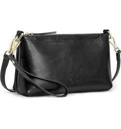 Leather Crossbody Bags for Women Trendy, Small Shoulder Purses and Handbags, Wristlet Clutch Wallet with 2 Straps Black $23.3...