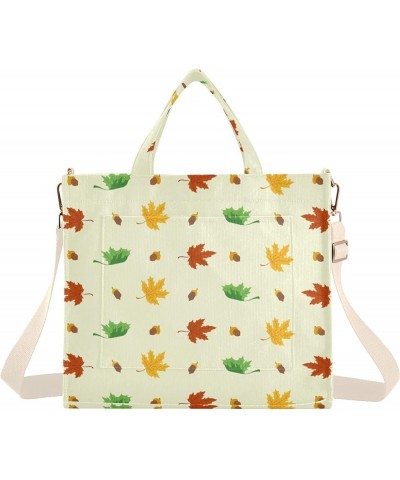 Autumn Maple and Oak Leaves Women's Tote Handbags Top Handle Satchel Shoulder Bag Crossbody Bag for Office Travel S $17.09 Totes