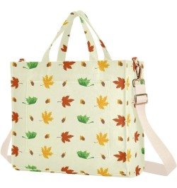 Autumn Maple and Oak Leaves Women's Tote Handbags Top Handle Satchel Shoulder Bag Crossbody Bag for Office Travel S $17.09 Totes