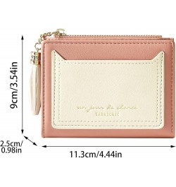 Ladies Letter Print Zipper Wallet Short Two Fold Multi Card Wallet Anime Wallets for Women (Black, One Size) Blue One Size $1...