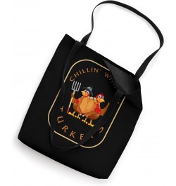 Thanksgiving Chillin With My Turkeys Fall Party Family Boys Tote Bag $13.19 Totes