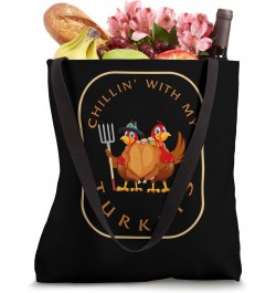 Thanksgiving Chillin With My Turkeys Fall Party Family Boys Tote Bag $13.19 Totes