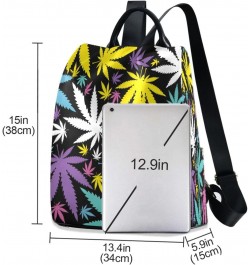 Cannabis Leafs Anti-Theft Backpack Purse for Women Fashion Bag Travel Back Pack Rucksack Shoulder Bag $22.25 Backpacks