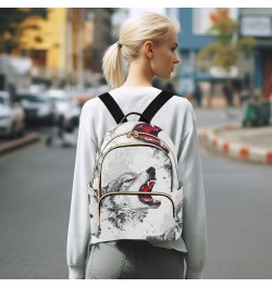 Mini Backpack Purse for Women, Fierce Wolf Travel Bag Casual Daypack Shoulder Bag Small $18.55 Backpacks