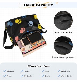 Cute Animals Women Leather Handbags Hobo Large Purse Crossbody Trendy Animal Print Shoulder Handbags Funny Dog Paw $18.47 Sho...