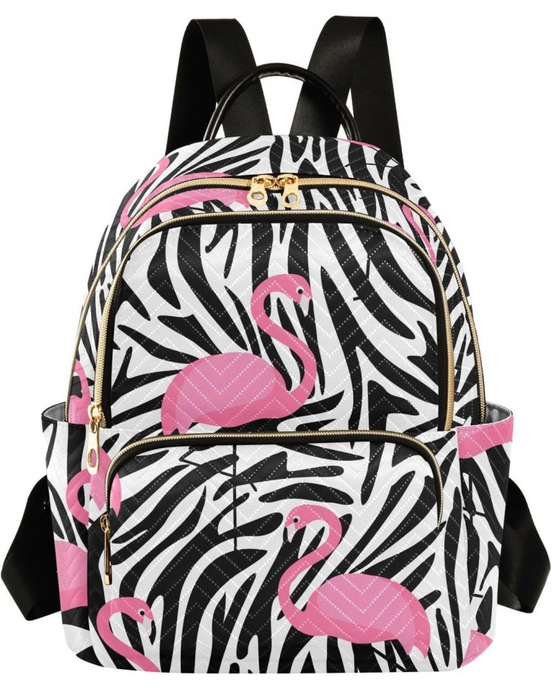 Flamingos Fashion Backpack Purse for Women Multipurpose Casual Daypack with Multi Pockets & Secured Zipper Anti-Theft Rucksac...