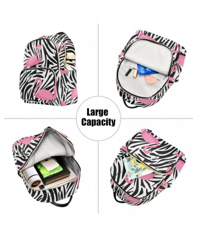 Flamingos Fashion Backpack Purse for Women Multipurpose Casual Daypack with Multi Pockets & Secured Zipper Anti-Theft Rucksac...