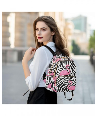 Flamingos Fashion Backpack Purse for Women Multipurpose Casual Daypack with Multi Pockets & Secured Zipper Anti-Theft Rucksac...