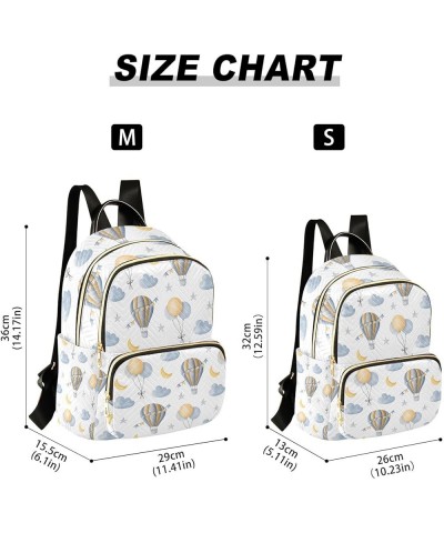 Childish Hot Air Balloon Mini Backpack Purse for Women, Travel Backpack Fashion Backpack Handbag Shoulder Bag Small Casual Da...